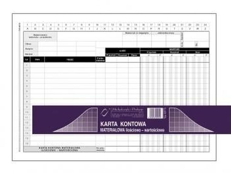 Michalczyk i Prokop Druki, karta kontowa materiałowa, 437-3