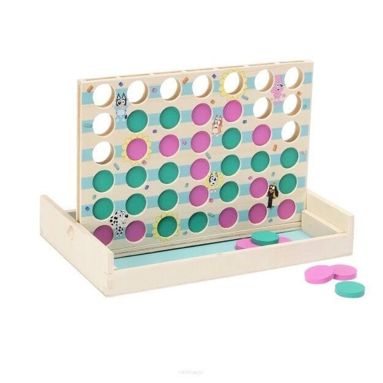 Micki, Bluey, Cztery w rzędzie, drewniana gra familijna