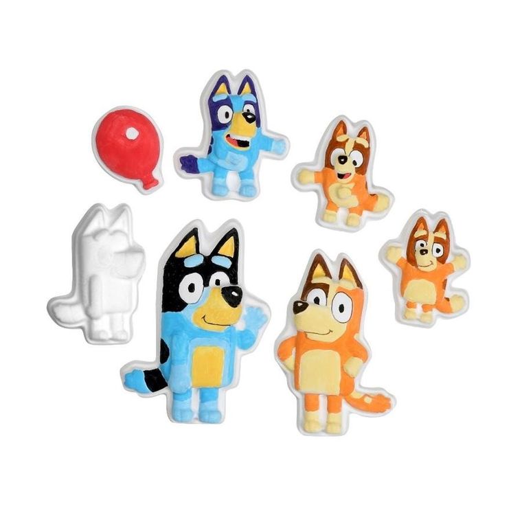 Micki, Bluey, odlewy gipsowe z farbami, magnesy