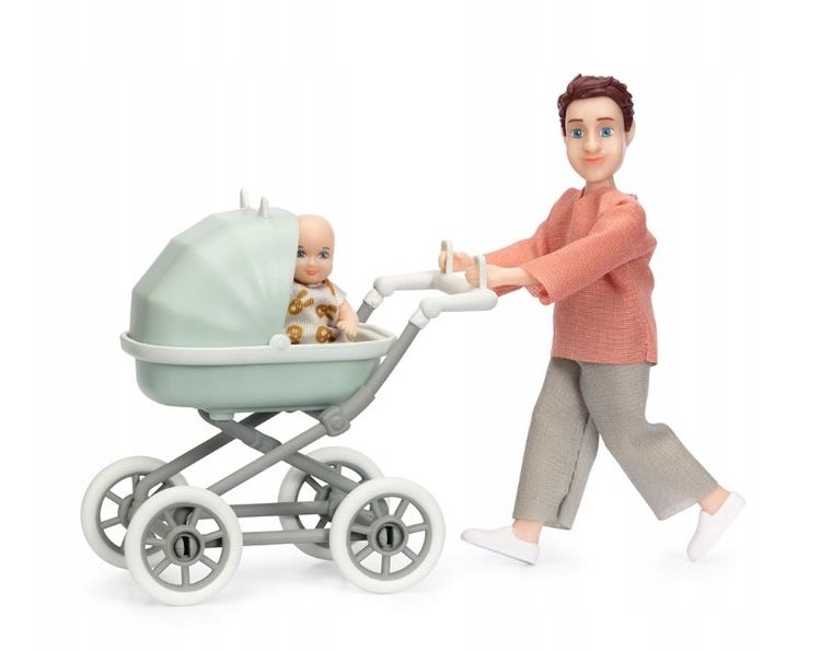 Micki, Tata z dzieckiem i wózkiem, figurki