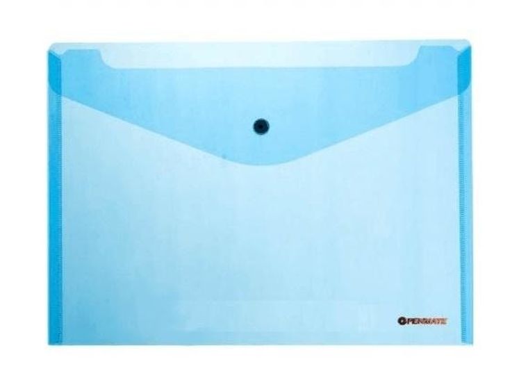Micro, teczka kopertowa na zatrzask, A4, niebieska, 1 szt.
