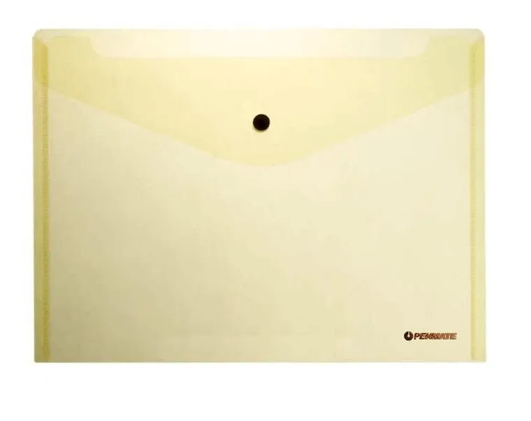 Micro, teczka kopertowa na zatrzask, A4, przeźroczysta, żółta, 1 szt.