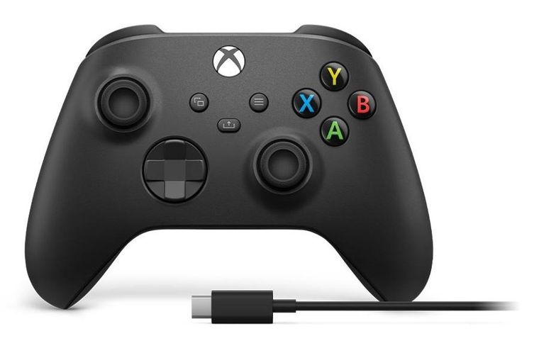 Microsoft, Xbox Serie, kontroler bezprzewodowy, Black+USB-C