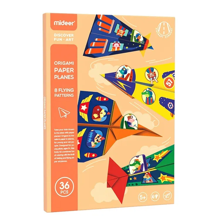 Mideer, origami, papierowe samoloty, zestaw kreatywny