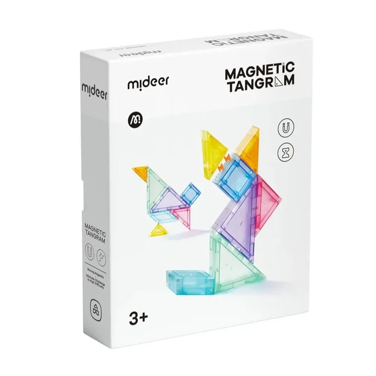 Mideer, tangram, klocki magnetyczne 3D z klepsydrą
