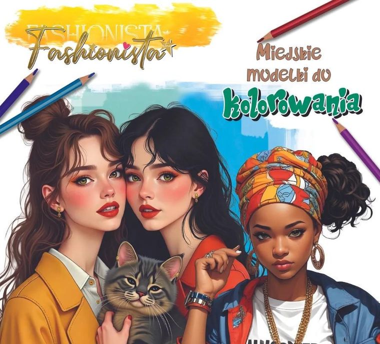 Miejskie modelki do kolorowania. Fashionista