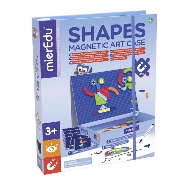 Mieredu, Art Case, Kształty, układanka magnetyczna, 70 elementów