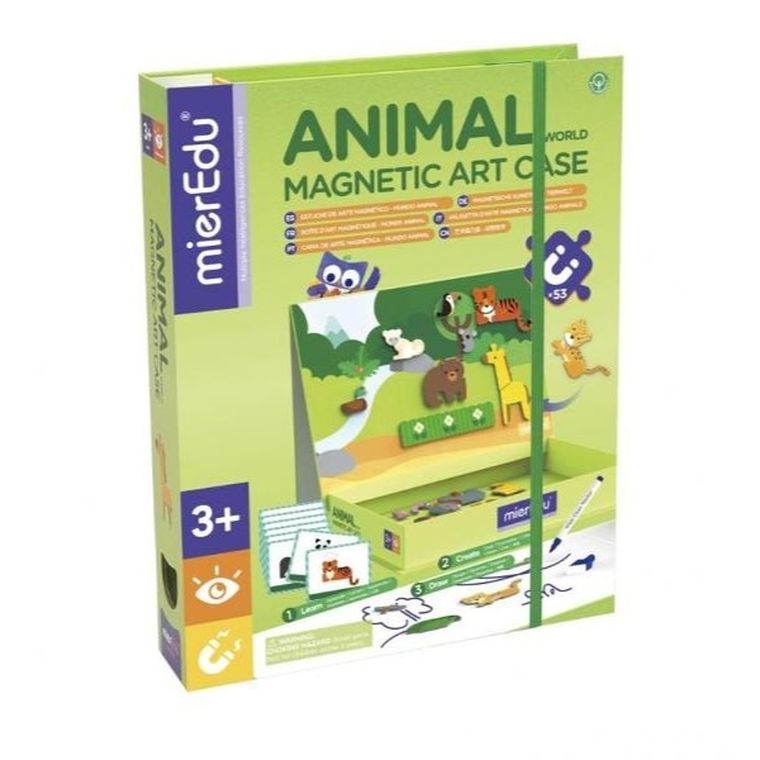 Mieredu, Art Case, Świat zwierząt, układanka magnetyczna, 53 elementy