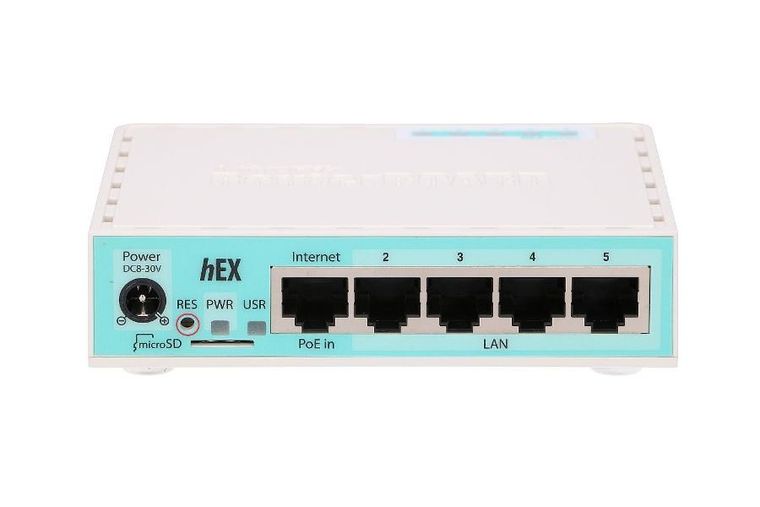 MikroTik, hExRB750Gr3, router, 5xRJ45 1000Mb/s, 1xUSB