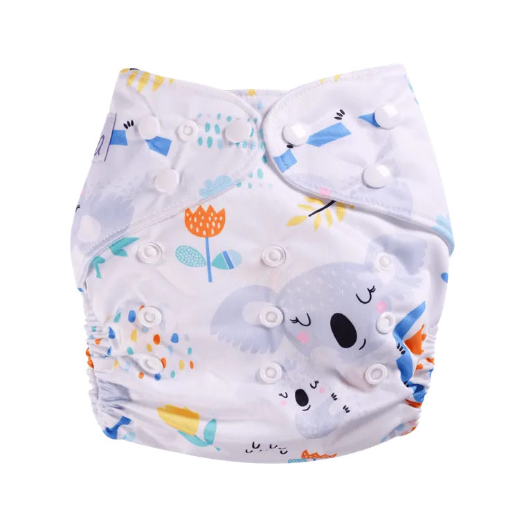 Mila, pieluszka wielorazowa z kieszonką z wkładem z mikrofibry, koala, 3-15 kg