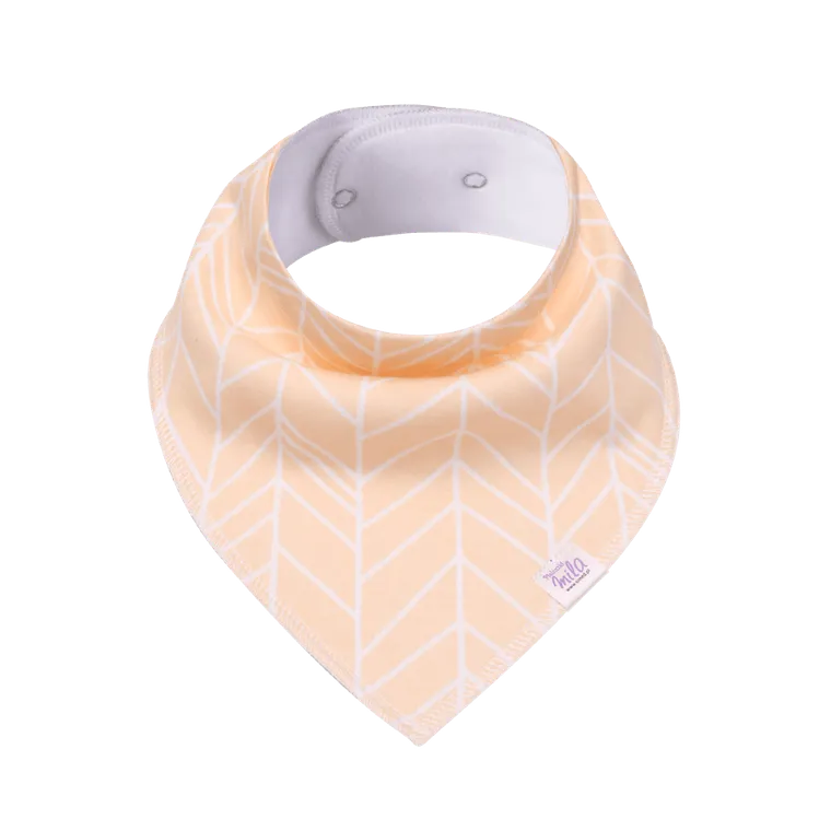 Mila, śliniaczek bawełniany, apaszka na zatrzaski, promyczki