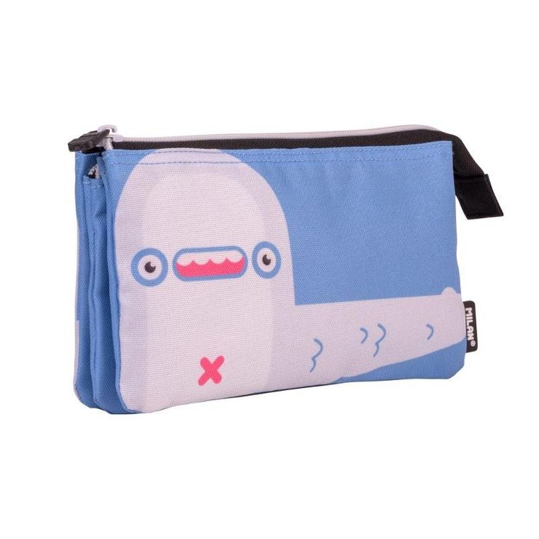 Milan, Aliens, piórnik saszetka, 5-komorowa, niebieski