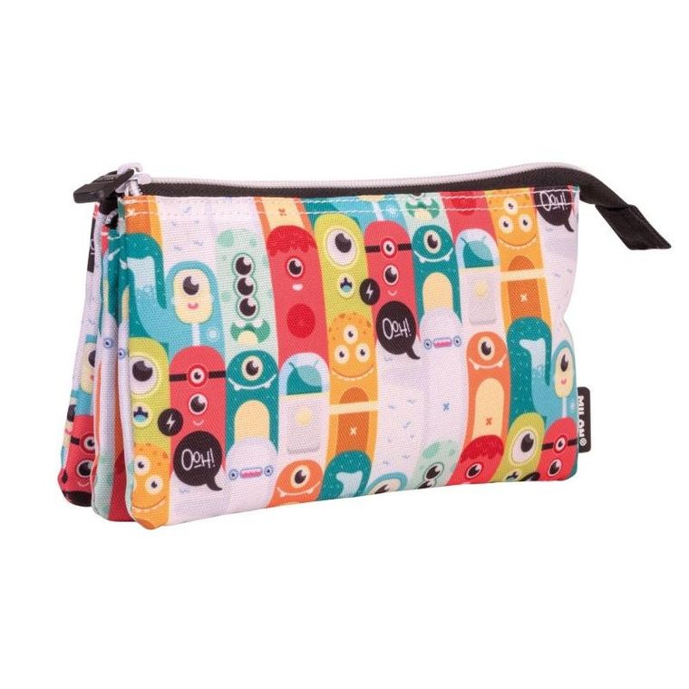 Milan, Aliens, piórnik saszetka, 5-komorowa, wielokolorowy