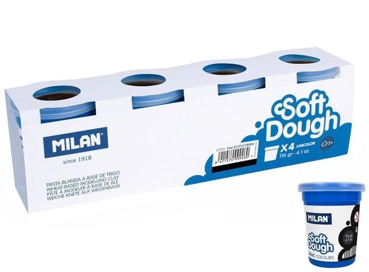 Milan, ciastolina, basic, czarna, 4-116 g