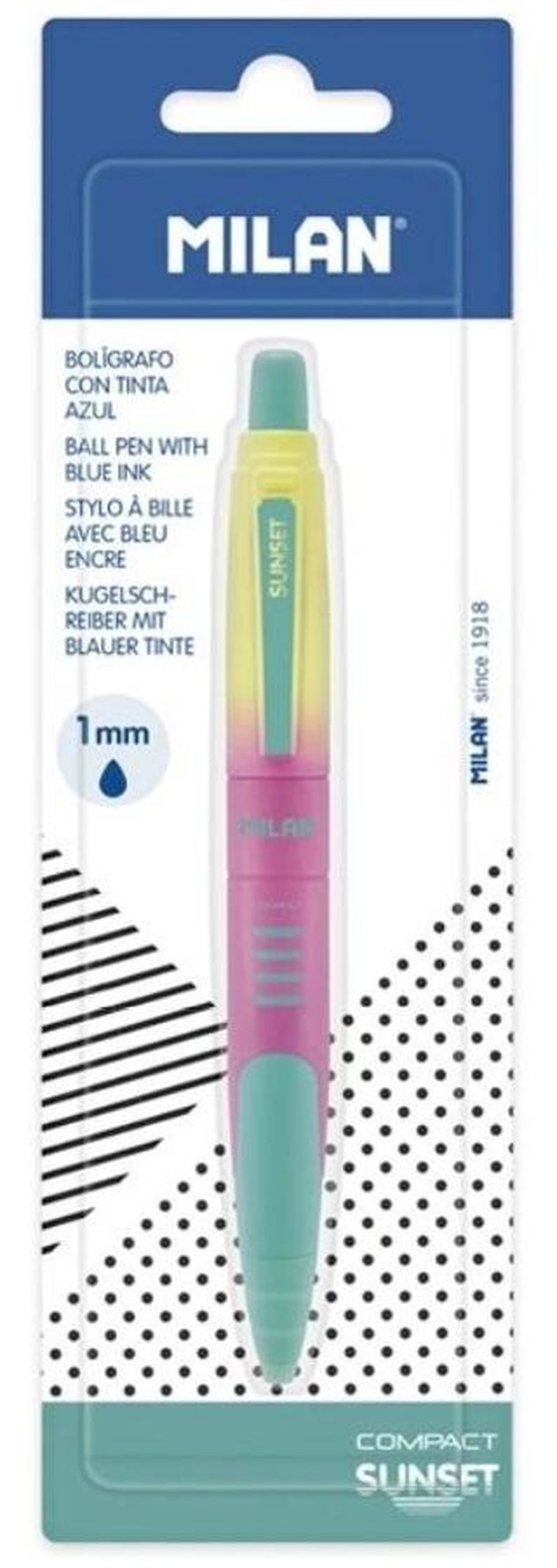 Milan, długopis Compact Sunset, niebieski