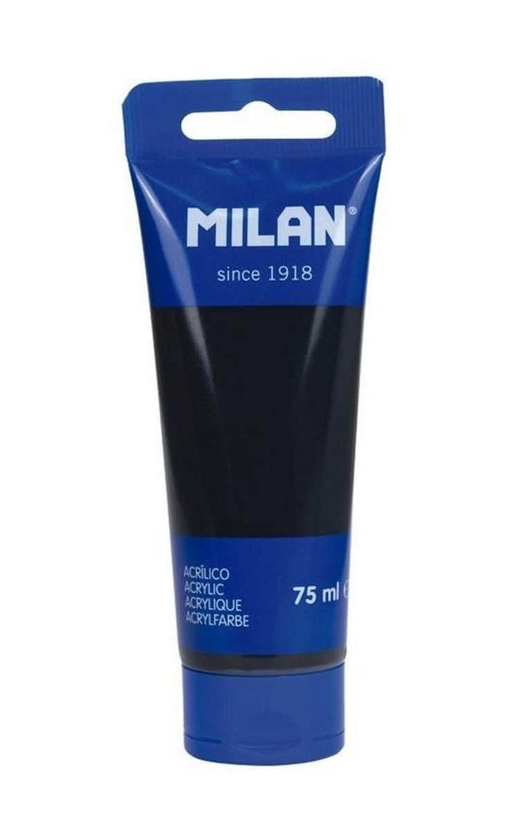 Milan, farba akrylowa w tubce, odrzutowa czerń, 75 ml
