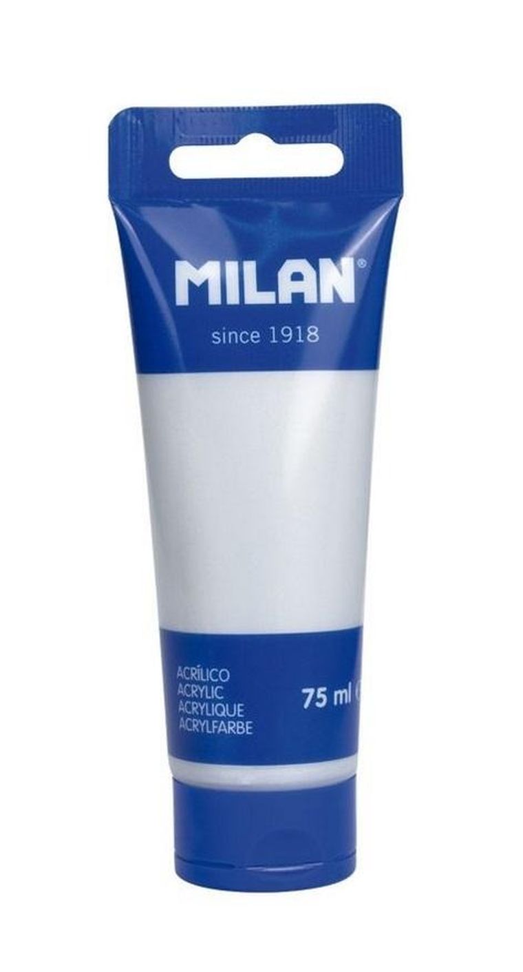Milan, farba akrylowa w tubce, srebrna, 75 ml