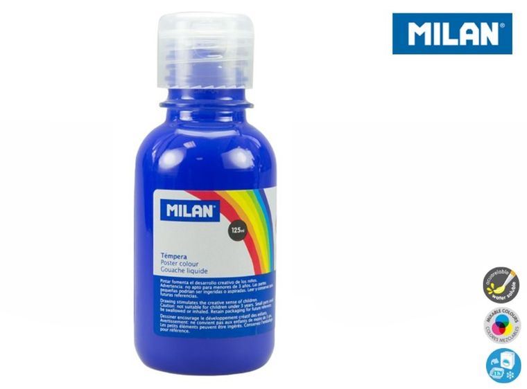 Milan, farba plakatowa, butelka, granat, 125 ml