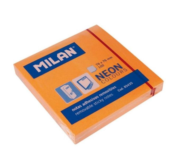 Milan, karteczki samoprzylepne 76-76, neonowy róż