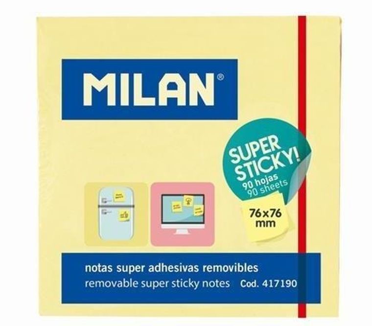 Milan, karteczki samoprzylepne, Super Sticky