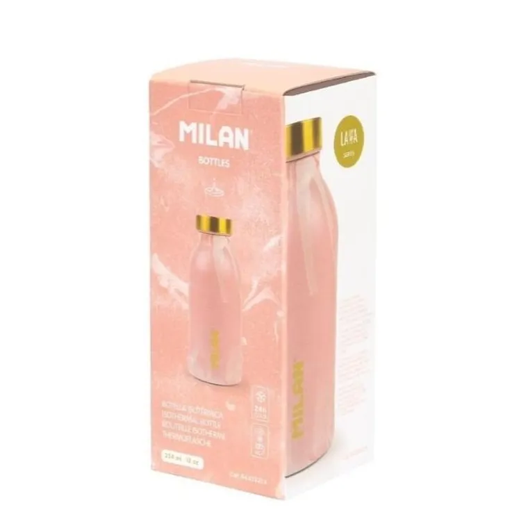 Milan, Lava, butelka termiczna, różowa, 354 ml