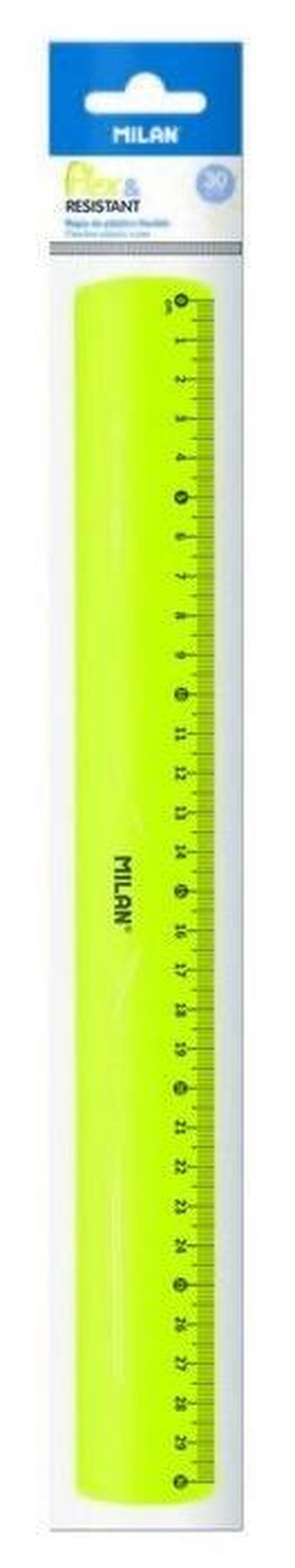 Milan, linijka, 30 cm, żółta
