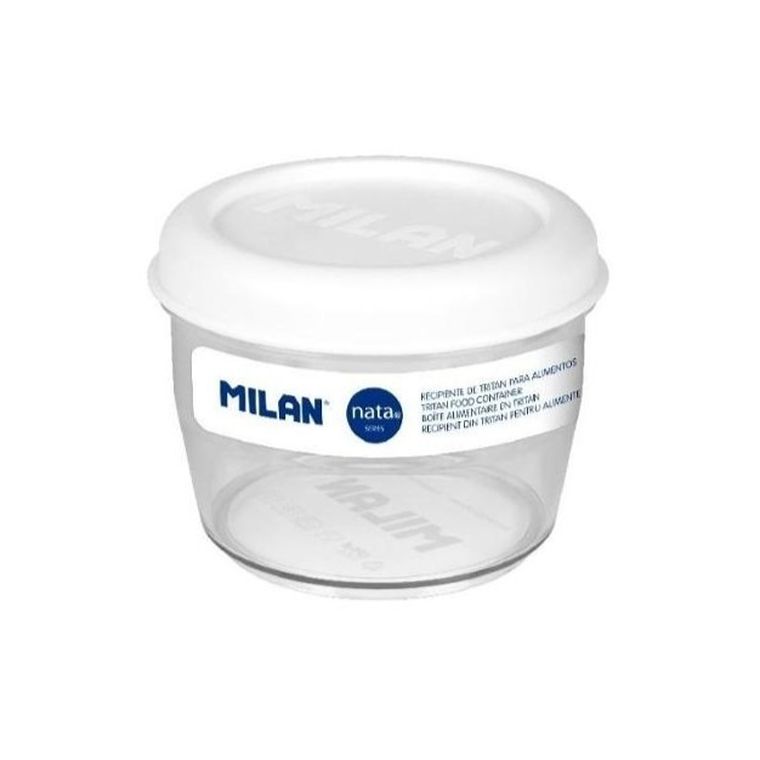 Milan, lunchbox, okrągły, biały, 0,5l