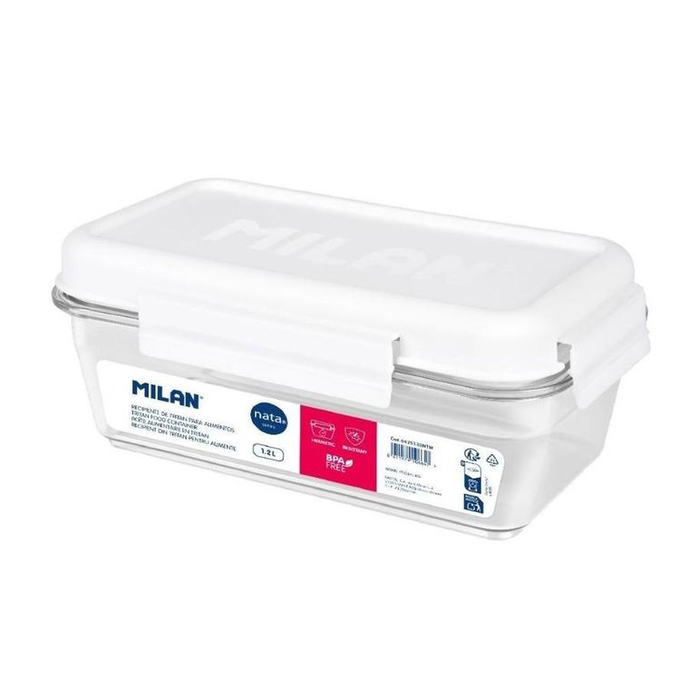 Milan, lunchbox tritanowy, biały, 1,2l