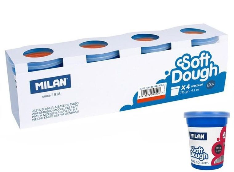 Milan, masa plastyczna, czerwona, 4 szt.