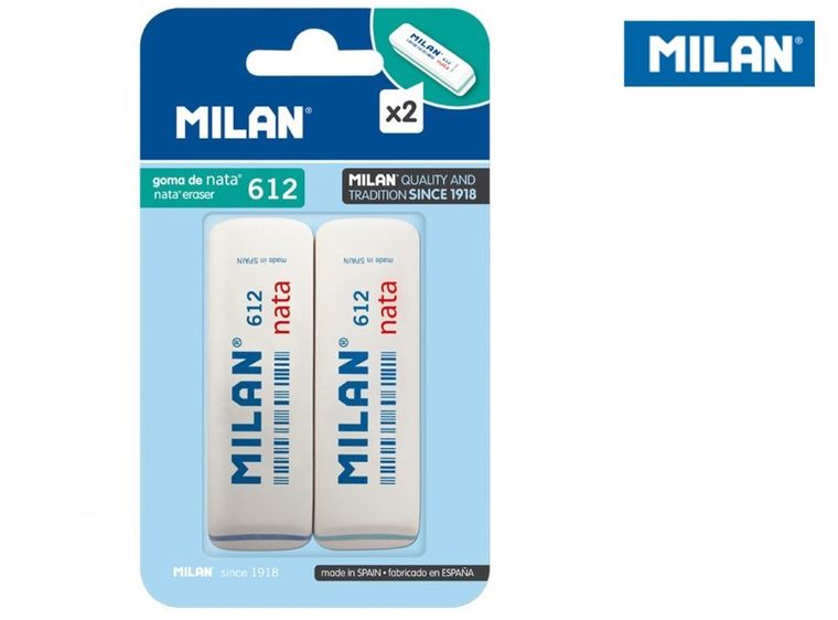 Milan, Nata, gumki do ścierania, 2 szt.