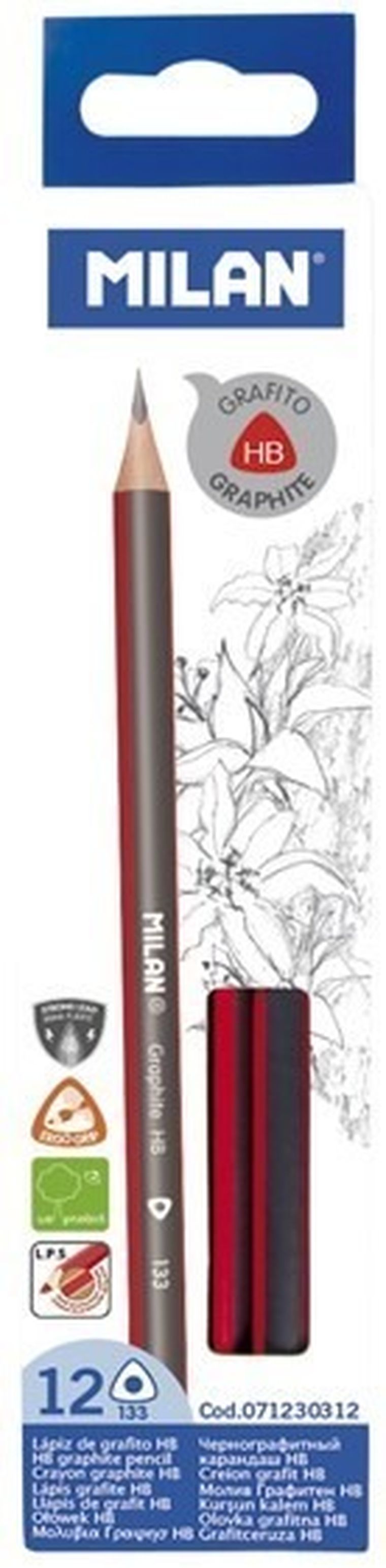 Milan, ołówek trójkątny HB, 1 szt.