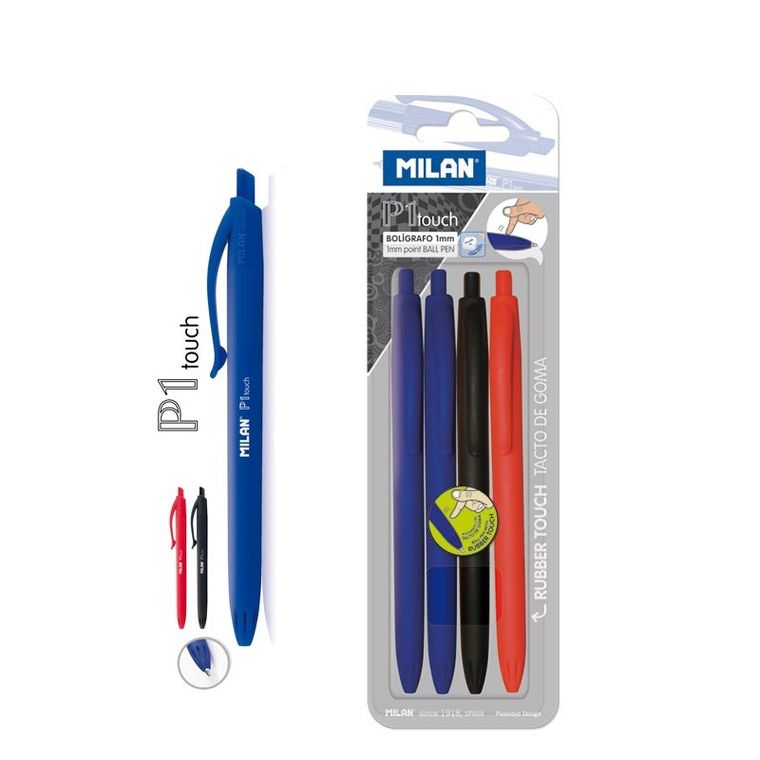 Milan, P1 Touch, zestaw długopisów, 4 szt.