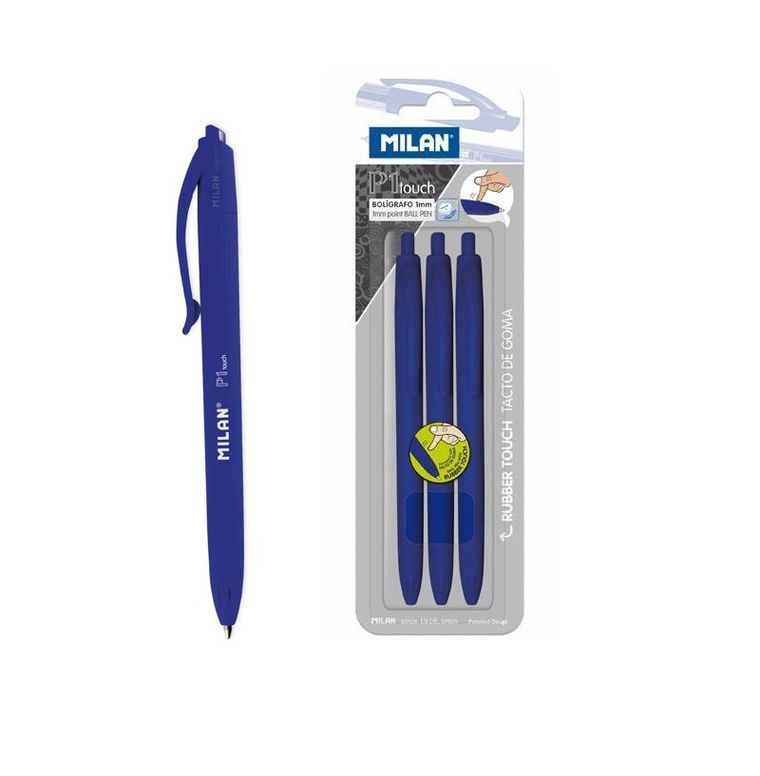 Milan, P1 Touch, zestaw długopisów na blistrze, 3 szt.
