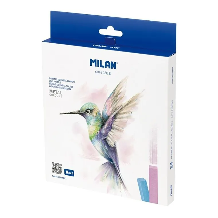 Milan, pastele suche, miękkie, metaliczne, 24 kolory