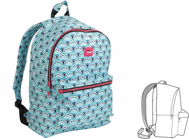 Milan, Peacock, plecak duży, 20l, niebieski