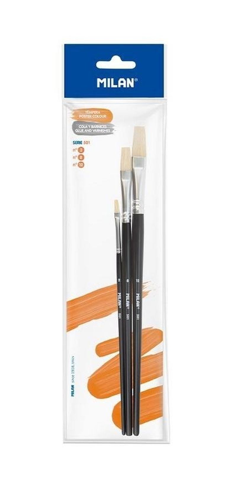 Milan, pędzle nr 2/8/12, seria 501