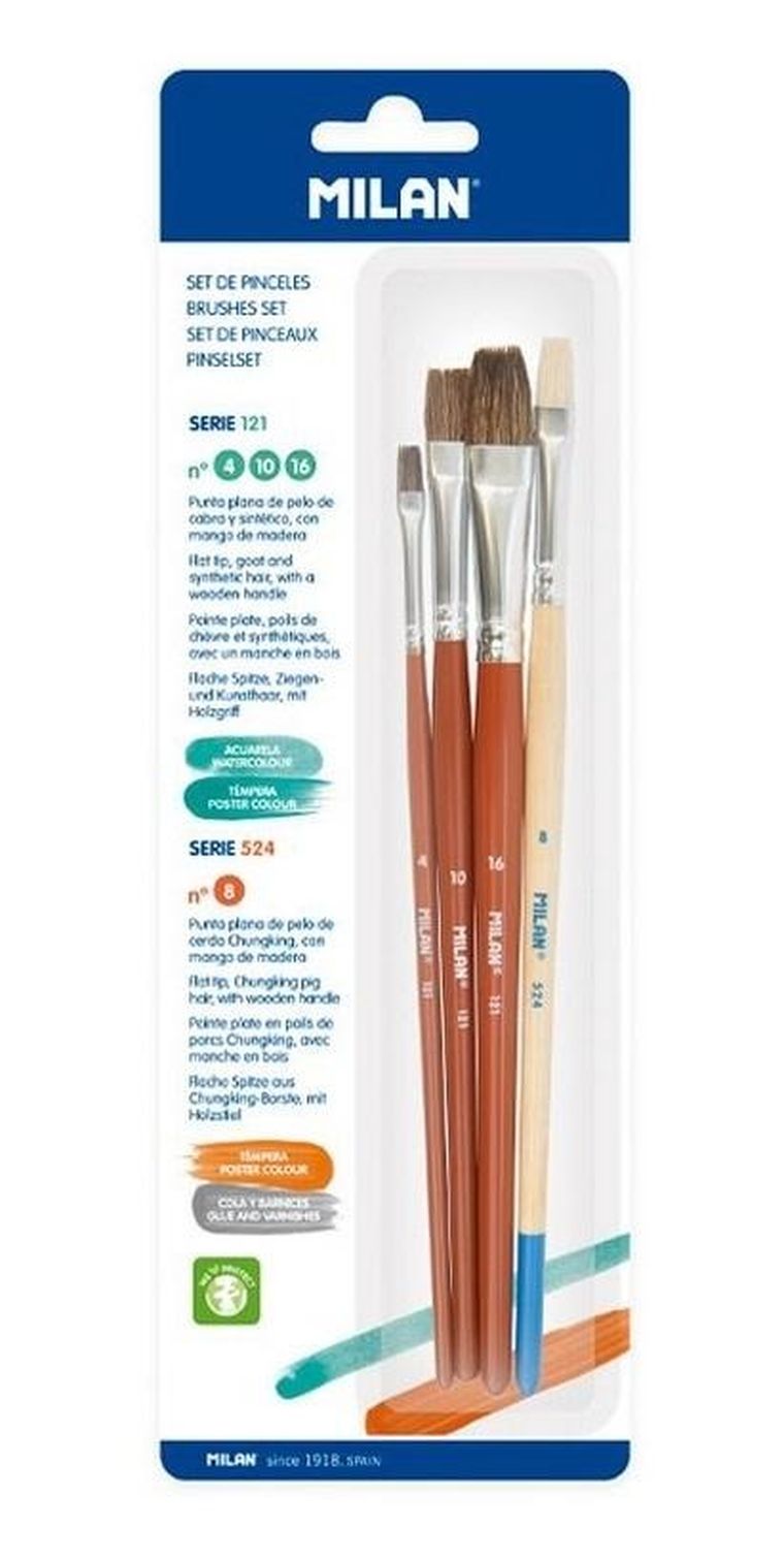 Milan, pędzle nr 4/10/16, seria 121, nr 8, seria 524