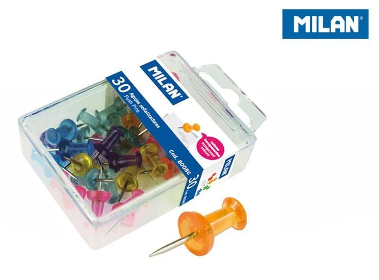 Milan, pinezki tablicowe, 30 szt.