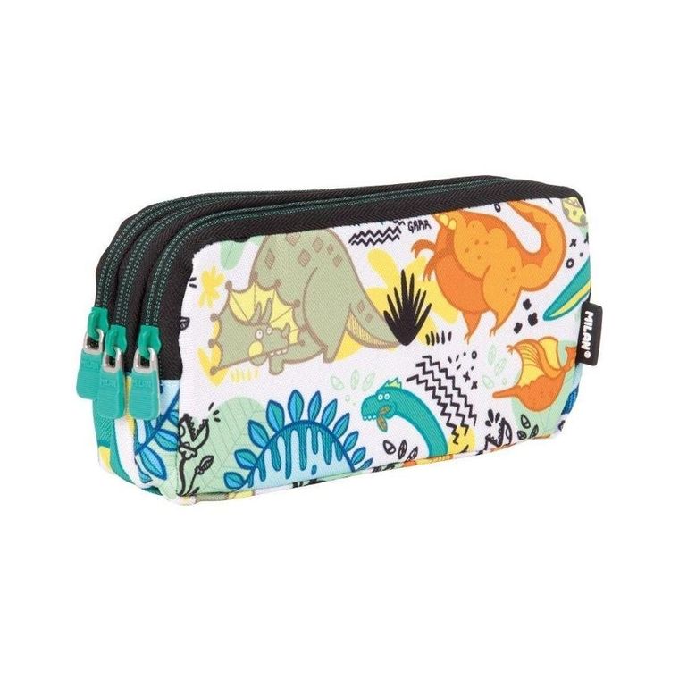 Milan, piórnik 3 komorowy, Dinos