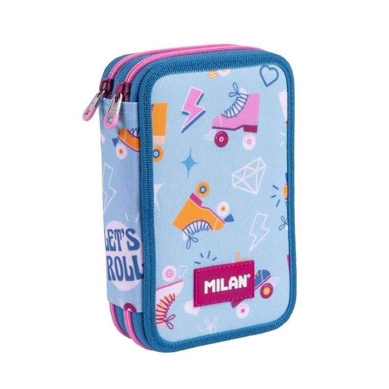 Milan, piórnik rozkładany, podwójny, z wyposażeniem, Roller