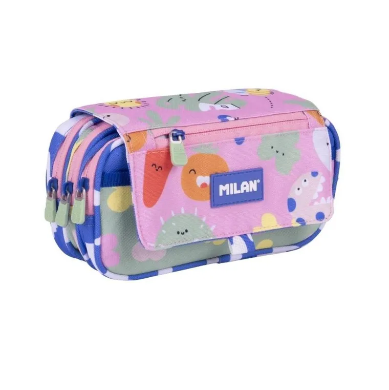 Milan, piórnik saszetka z klapką, 3-komorowy, Green&Grow