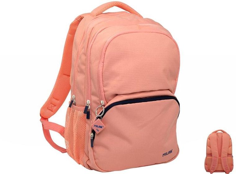 Milan, plecak szkolny, morelowy