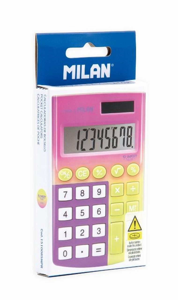 Milan, Pocket Sunset, kalkulator kieszonkowy, 8 cyfrowy