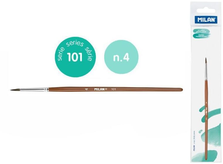 Milan, Seria 101, pędzel okrągły, nr 4