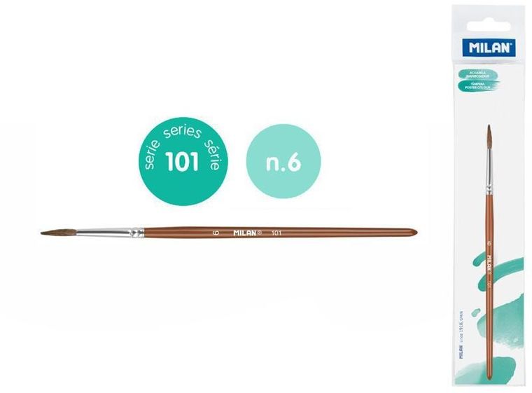 Milan, Seria 101, pędzel okrągły, nr 6