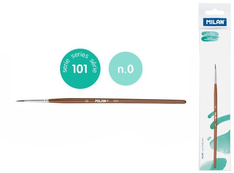 Milan, Seria 101, pędzel okrągły z włosia koziego, nr 0