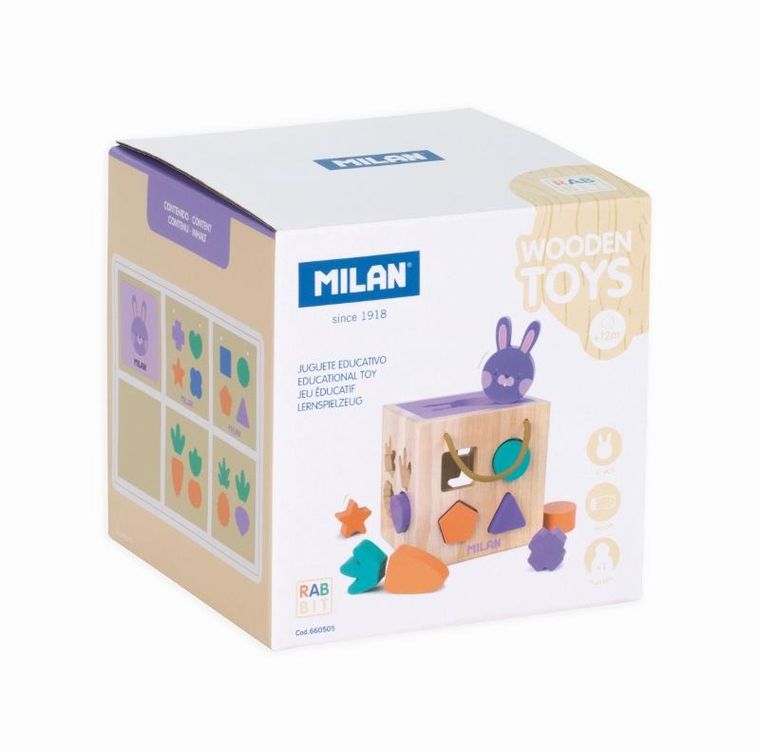 Milan, sorter kształtów, królik