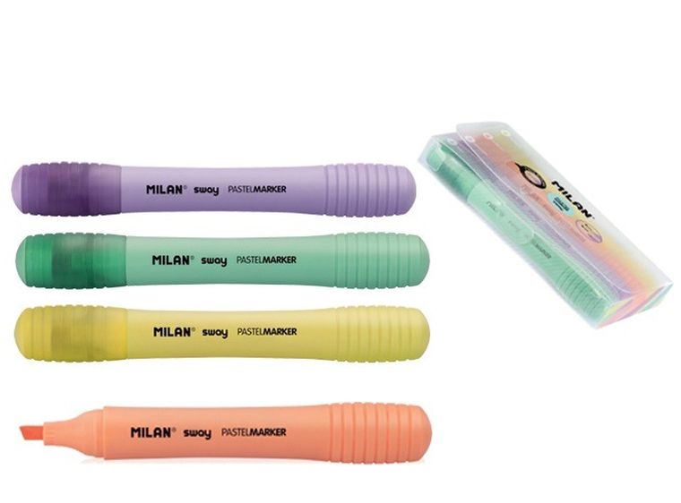 Milan, Sway, zakreślacz pastelowy, 4 kolory