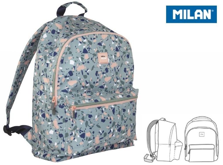 Milan, Terrazzo Green, plecak szkolny, 21 l