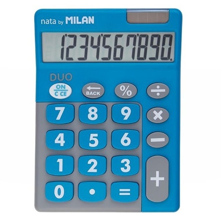 Milan, Touch Duo, kalkulator, 10 pozycyjny, niebieski